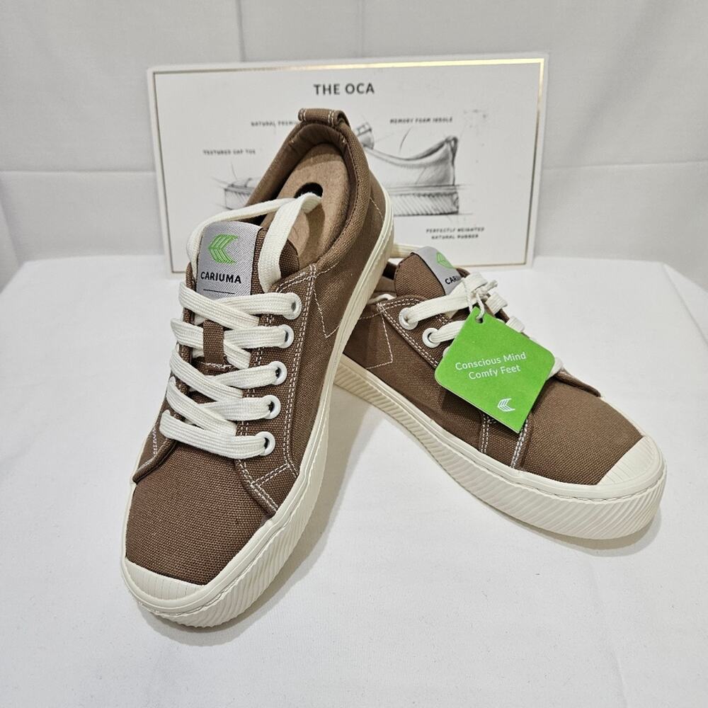 Cariuma OCA Low Sand Canvas Sneaker Brown 5.5W 4M